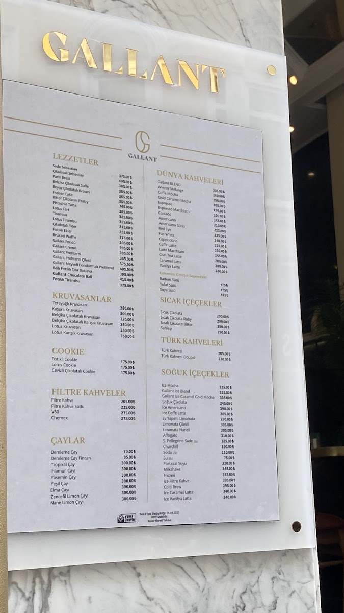 Menu Gallant Galata-2